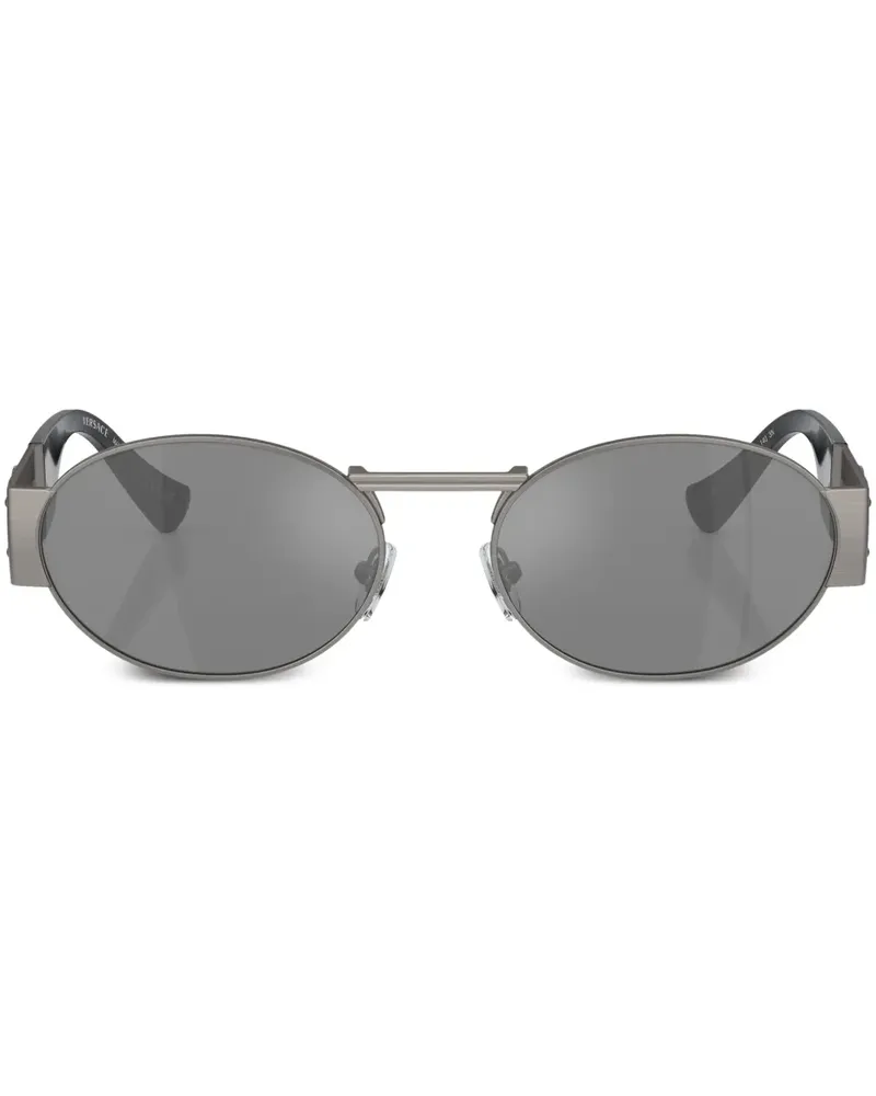 Versace Ovale Sonnenbrille mit Medusa-Motiv - Grau Grau