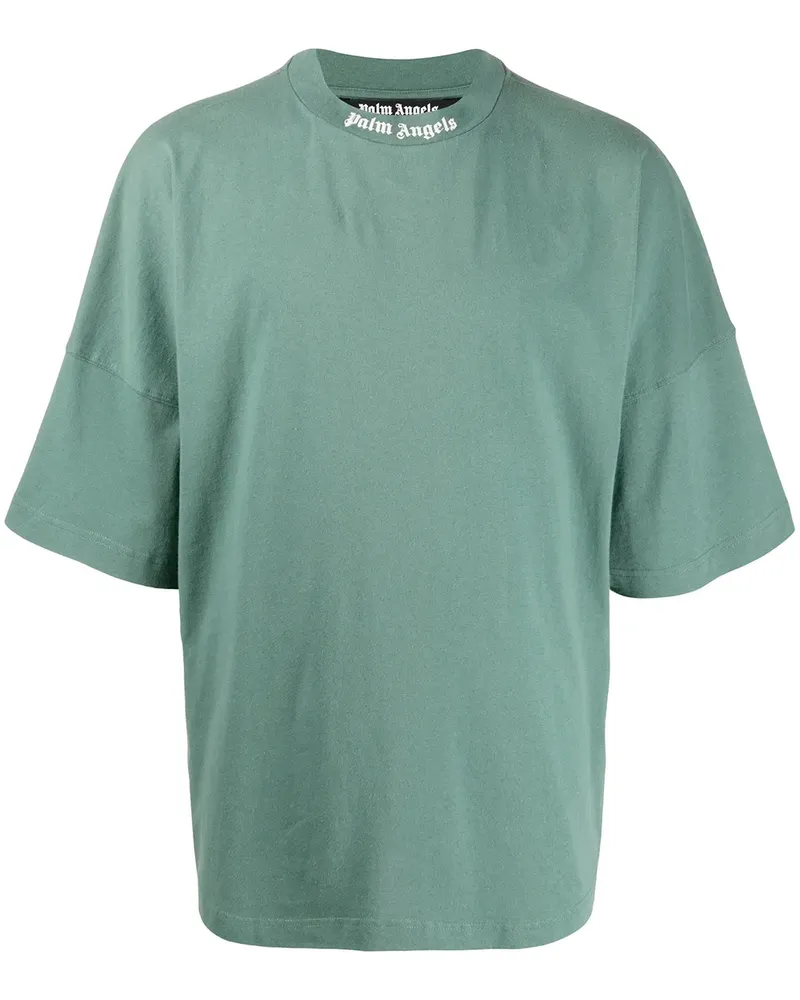 Palm Angels T-Shirt mit Logo - Grün Grün