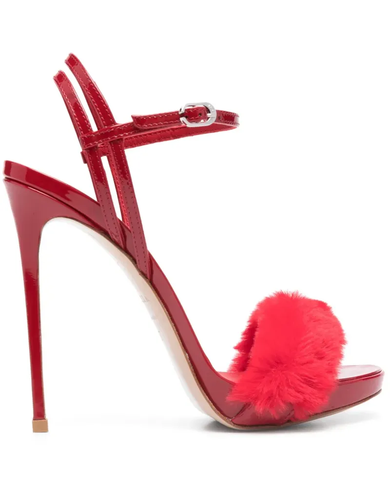 Le Silla Sandalen aus Lackleder 130mm - Rot Rot