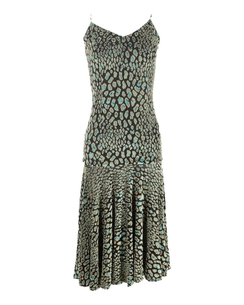Caroline Constas Camisole-Midikleid mit Animal-Print - Grün Grün
