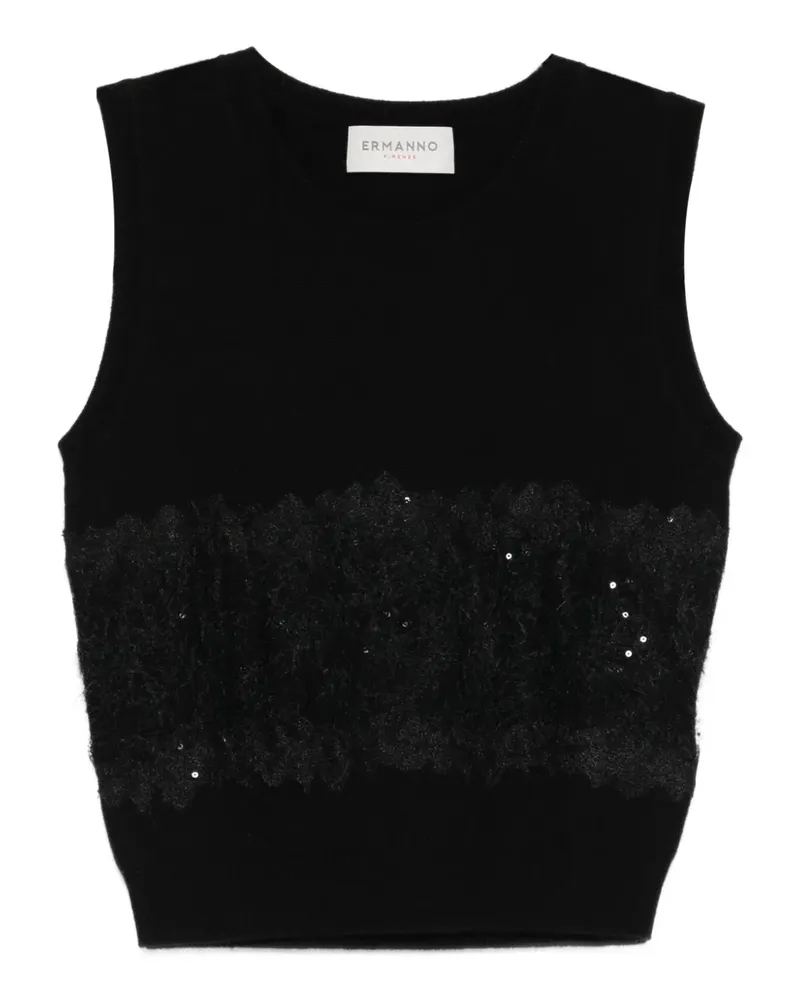 Ermanno Scervino sequin-embellished top - Schwarz Schwarz