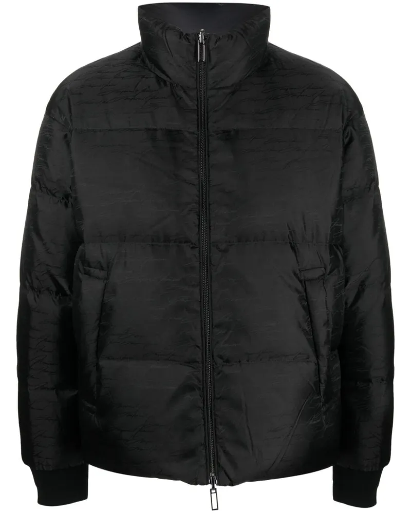 Emporio Armani Wendbare Steppjacke - Schwarz Schwarz