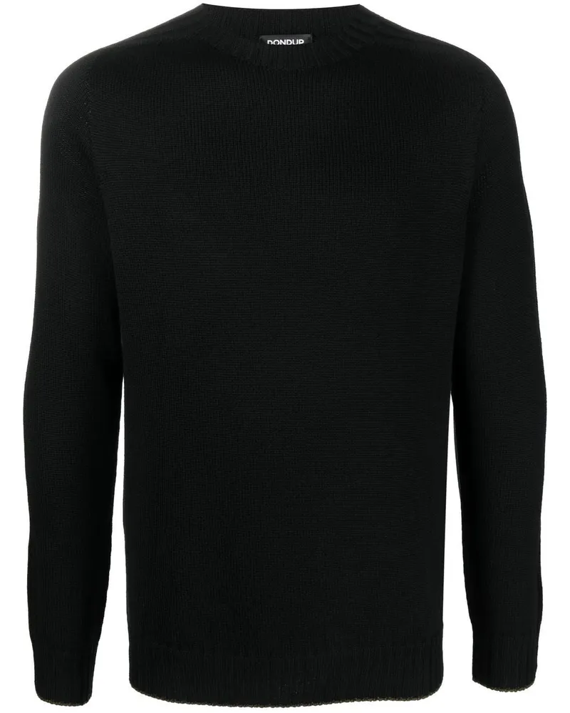 Dondup Pullover mit geripptem Detail - Schwarz Schwarz