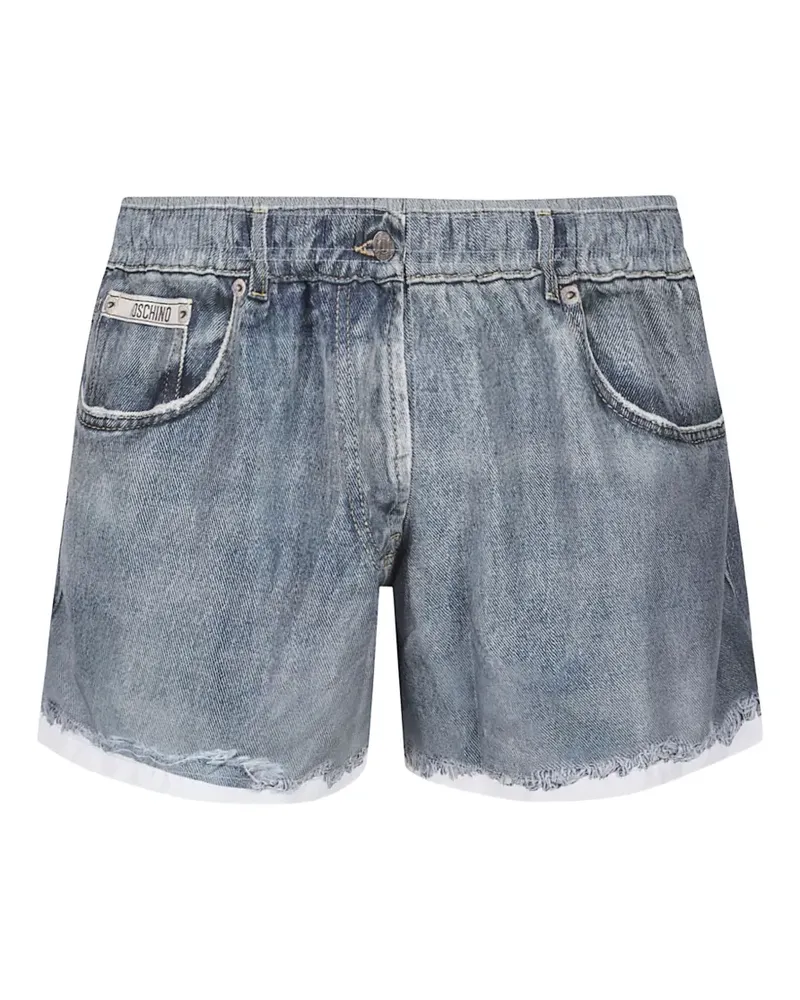 Moschino frayed swim shorts - Blau Blau