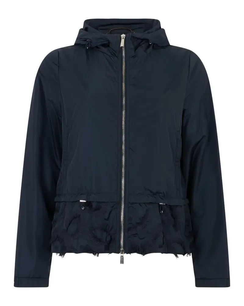 MOORER Burano hooded fringed jacket - Blau Blau
