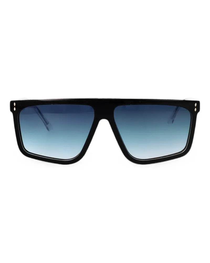 Isabel Marant Geometrische Sonnenbrille mit Farbverlauf - Schwarz Schwarz