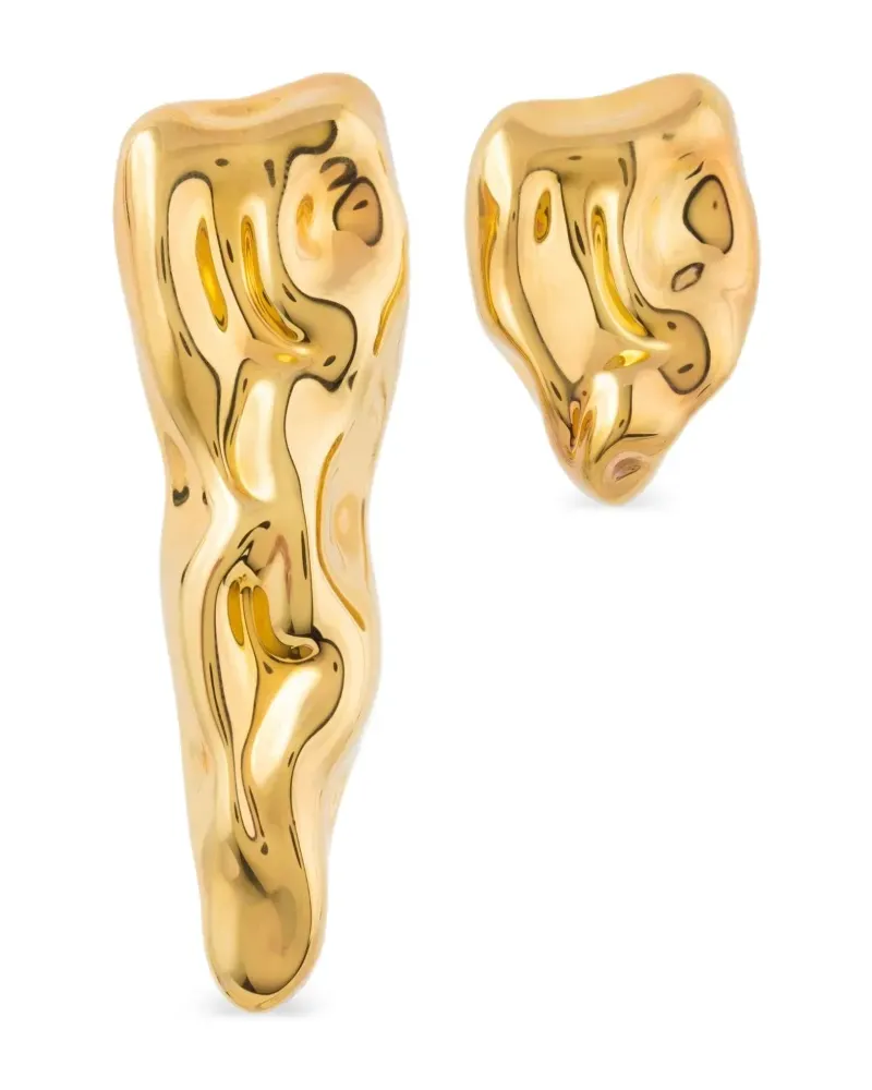 Federica Tosi Tooth asymmetrical earrings - Gold Gold
