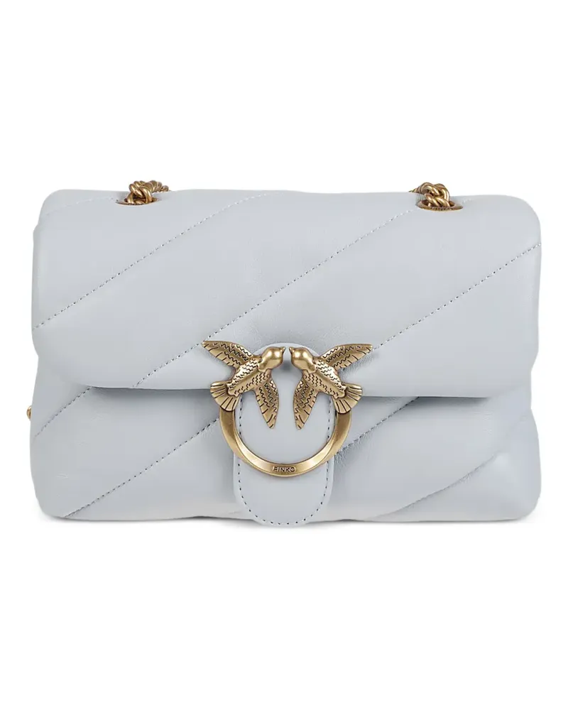 Pinko Gesteppte Schultertasche mit Vogeldetail - Blau Blau
