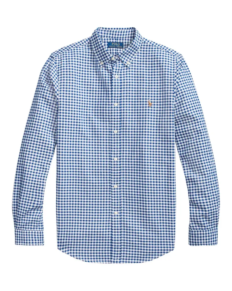 Ralph Lauren gingham-checked button-down shirt - Blau Blau