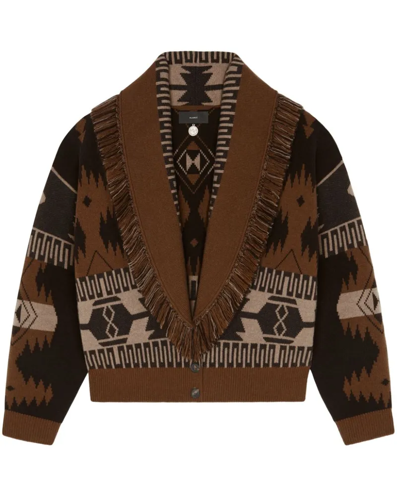 Alanui Cardigan mit Jacquardmuster - Braun Braun