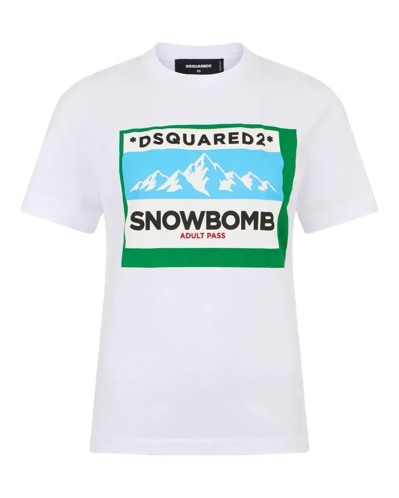 Dsquared2 T-Shirt mit grafischem Print - Weiß Weiß