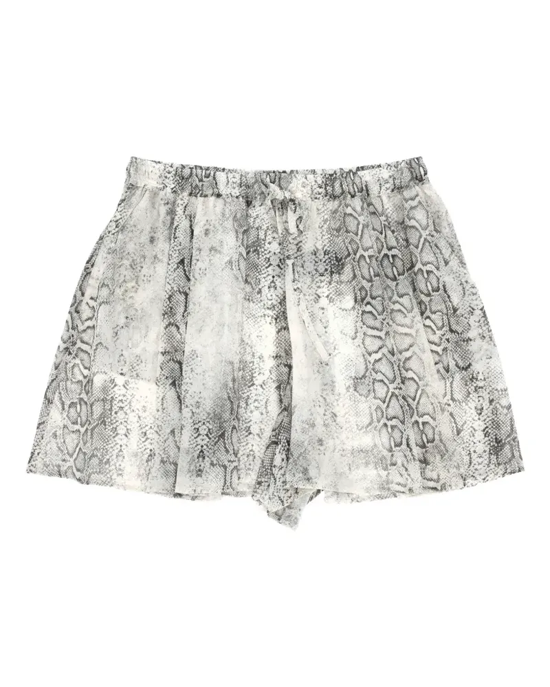 Federica Tosi snakeskin-print shorts - Weiß Weiß