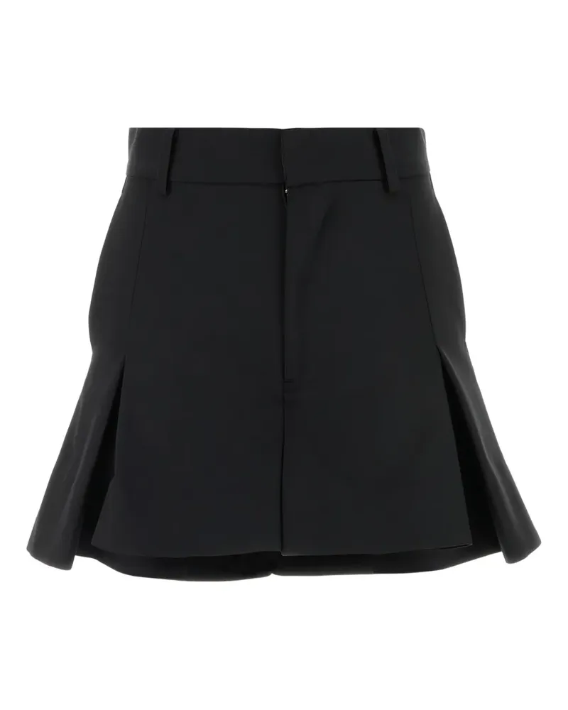 Sacai Minirock mit Falten - Schwarz Schwarz