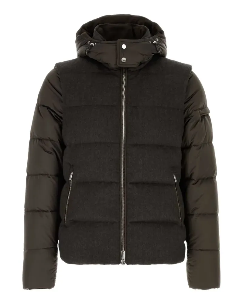 MOORER Casciano hooded padded jacket - Braun Braun