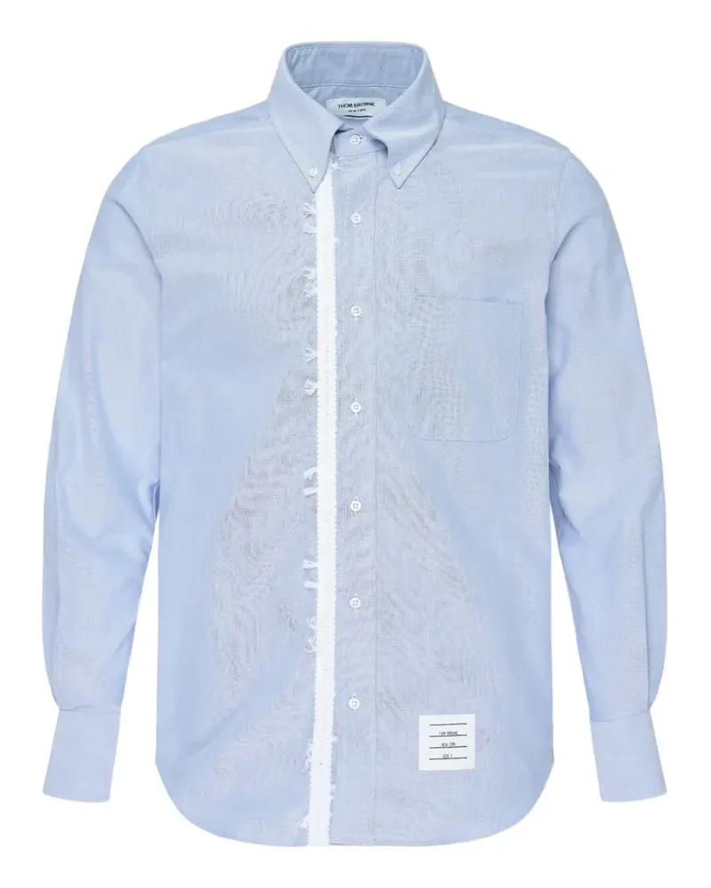 Thom Browne straight-fit long-sleeve button-down shirt - Blau Blau