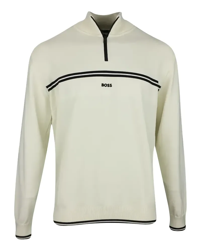HUGO BOSS zip striped sweatshirt - Nude Nude