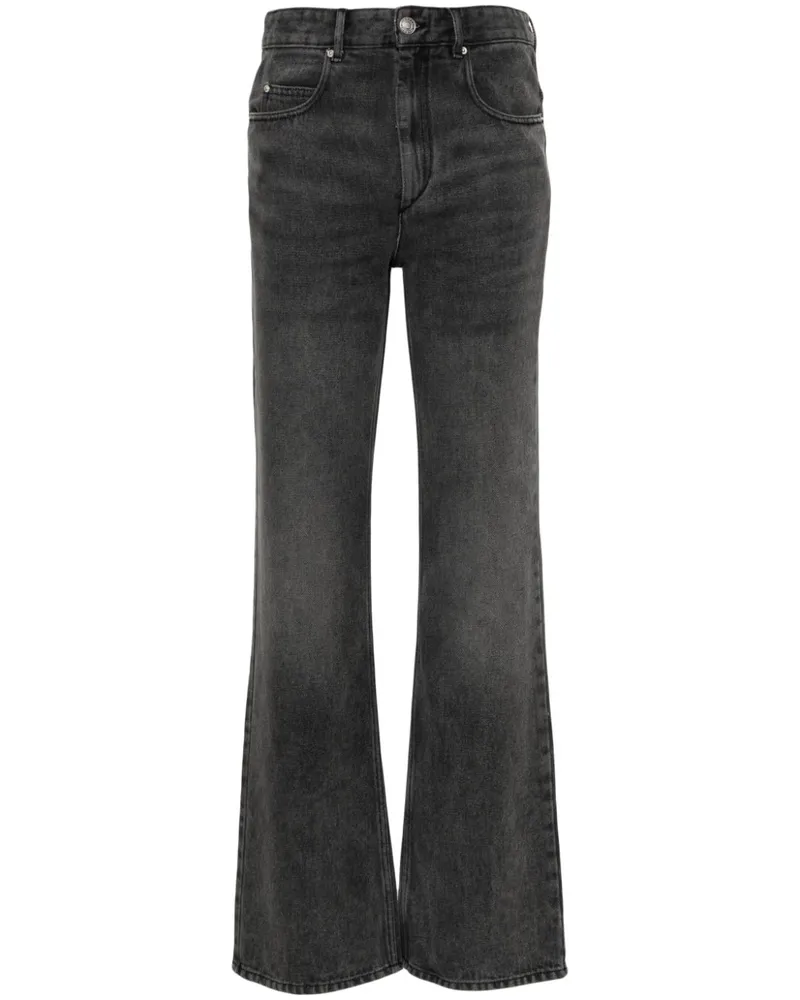 Isabel Marant Belvira Bootcut-Jeans mit hohem Bund Grau