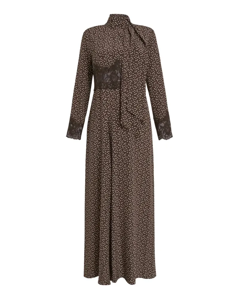 P.A.R.O.S.H. P.A.R.O H. Gepunktetes Kleid - Braun Braun