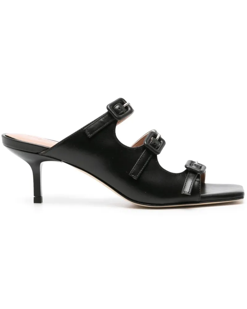 Scarosso Manuela Mules 65mm - Schwarz Schwarz