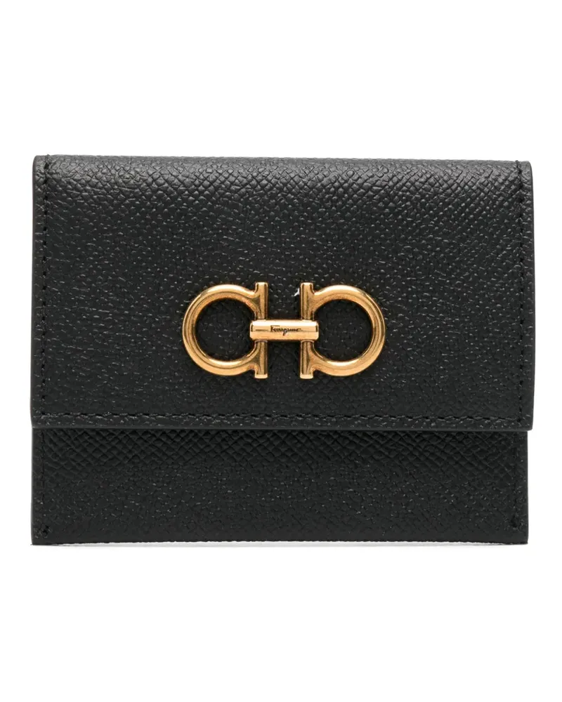 Ferragamo Kartenetui mit Gancini-Detail - Schwarz Schwarz