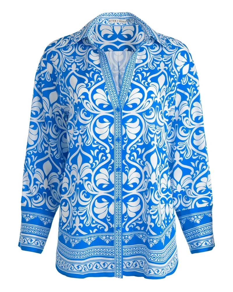 Alice + Olivia Kiva Hemd - Blau Blau