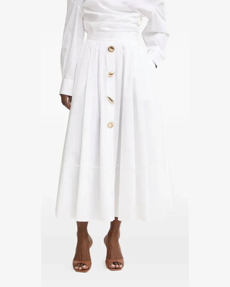 Simona Corsellini pleated skirt - Weiß Weiß