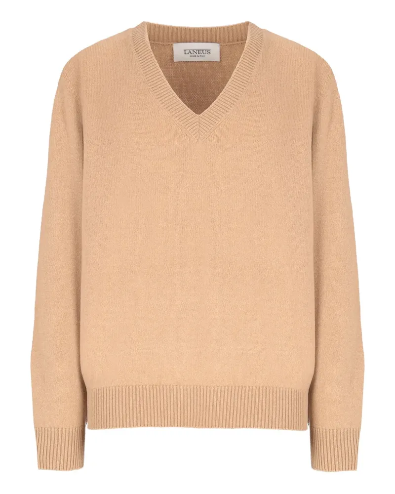 Laneus Pullover mit V-Ausschnitt - Nude Nude