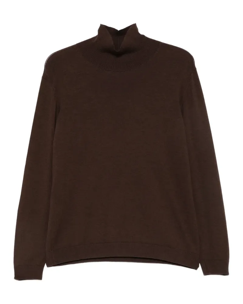Max Mara Pullover mit Stehkragen - Braun Braun