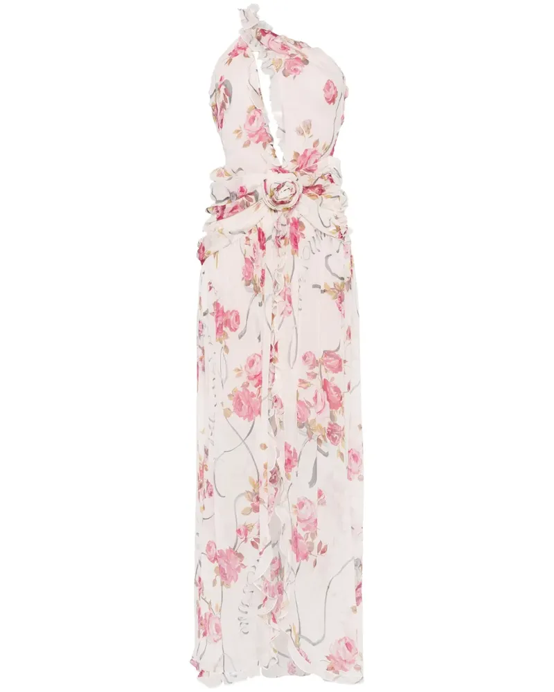 Blumarine Maxikleid mit Blumen-Print - Nude Nude