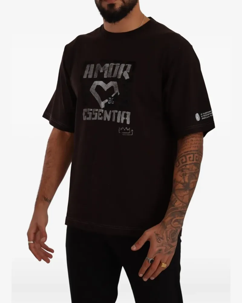 Dolce & Gabbana T-Shirt mit grafischem Print - Rot Rot