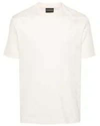 Emporio Armani T-Shirt mit Jacquard-Logo Weiß