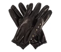 Lederhandschuhe mit Nieten - Schwarz