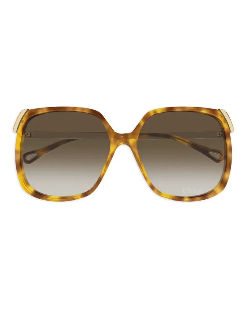 Chloé Aly Sonnenbrille mit Oversized-Gestell - Braun Braun