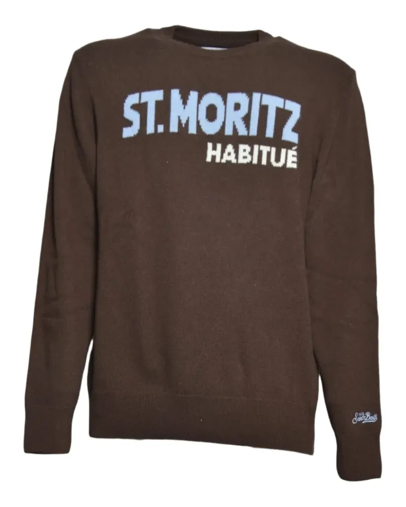 MC2 Saint Barth St. Moritz Pullover mit Intarsien-Muster - Braun Braun