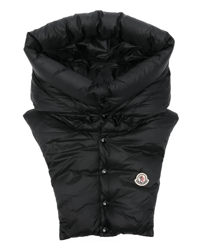 Moncler Gesteppte Kapuze mit Stehkragen - Schwarz Schwarz