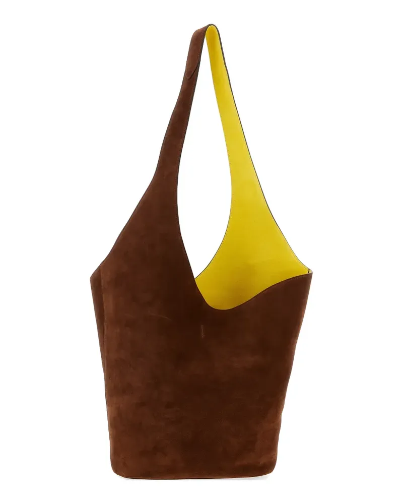 Alberta Ferretti bucket suede shoulder bag - Braun Braun