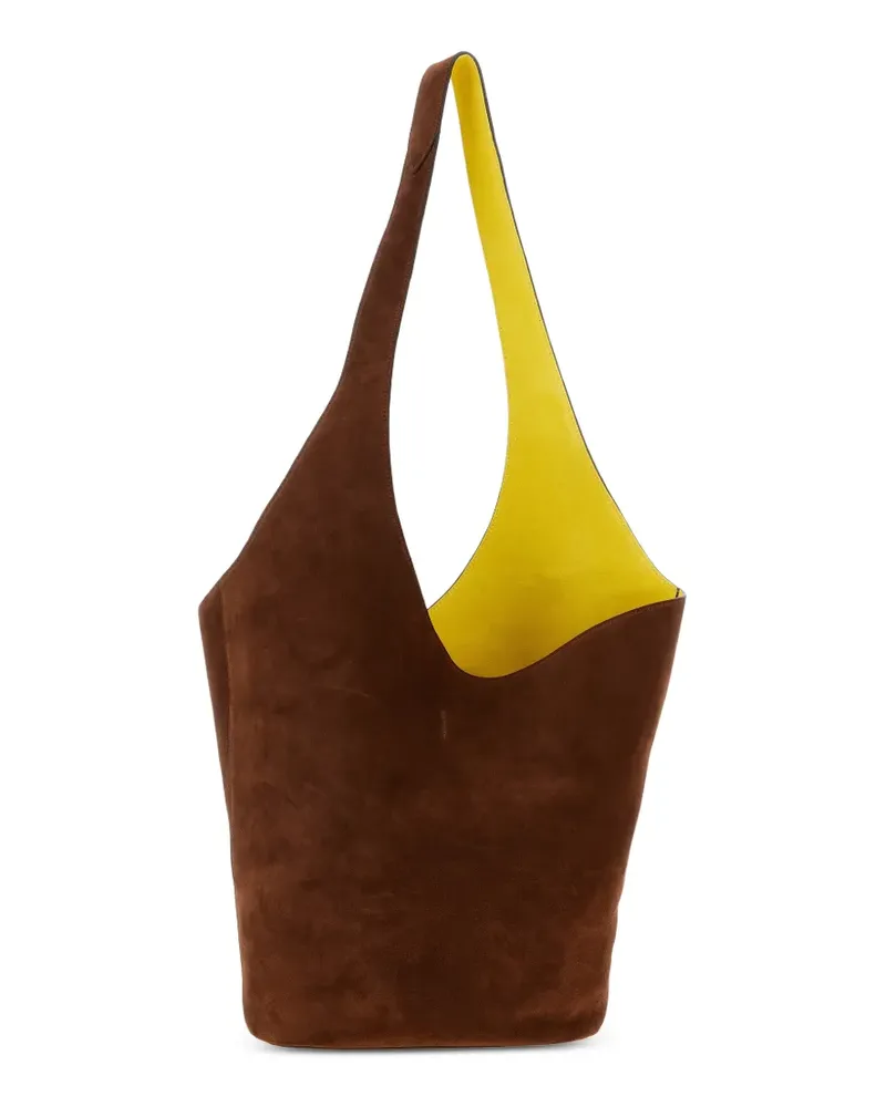 Alberta Ferretti bucket suede shoulder bag - Braun Braun