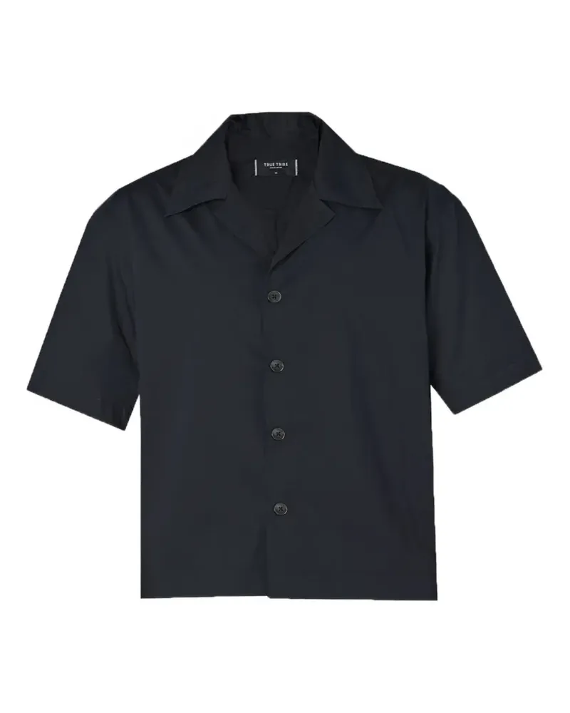 TRUE TRIBE Saulo Cuban Hemd - Schwarz Schwarz