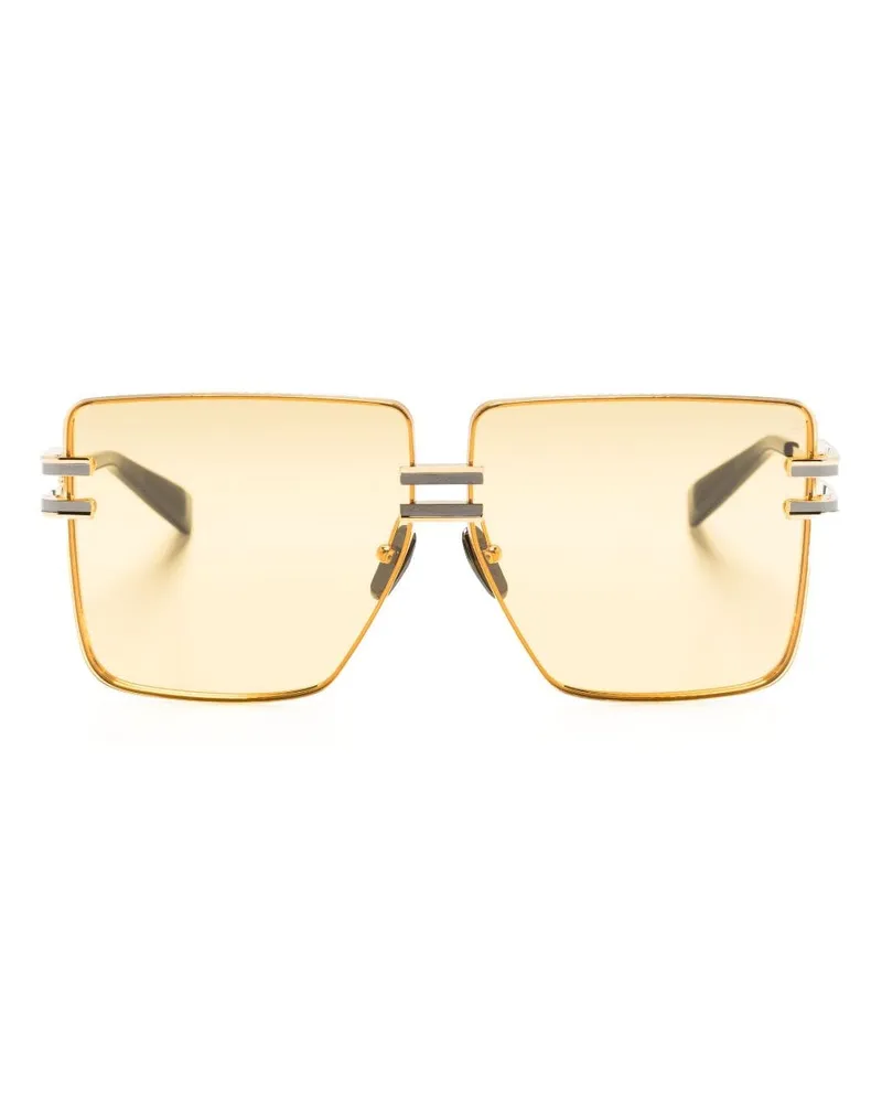 Balmain Gendarme Sonnenbrille mit Oversized-Gestell - Gold Gold