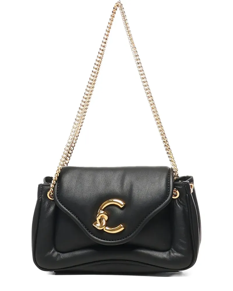 Coccinelle Handtasche mit Logo-Schild - Schwarz Schwarz