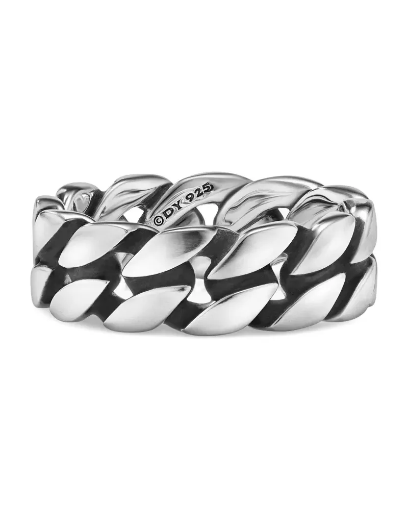 David Yurman Curb Chain Ring aus Sterlingsilber 8mm Silber