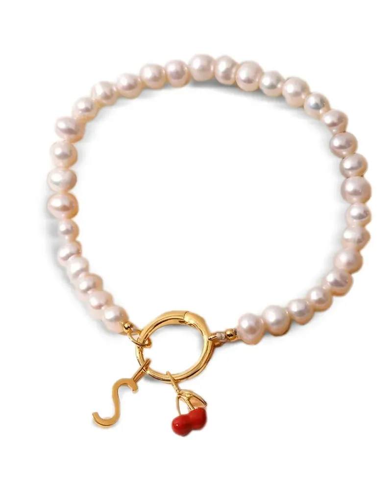 DESIGN LETTERS pearl bracelet - Gold Gold