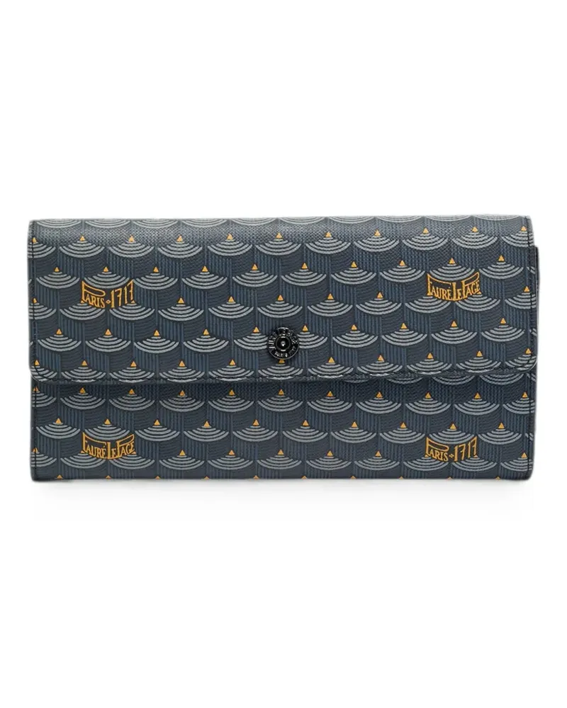 Fauré Le Page continental flap wallet - Grau Grau