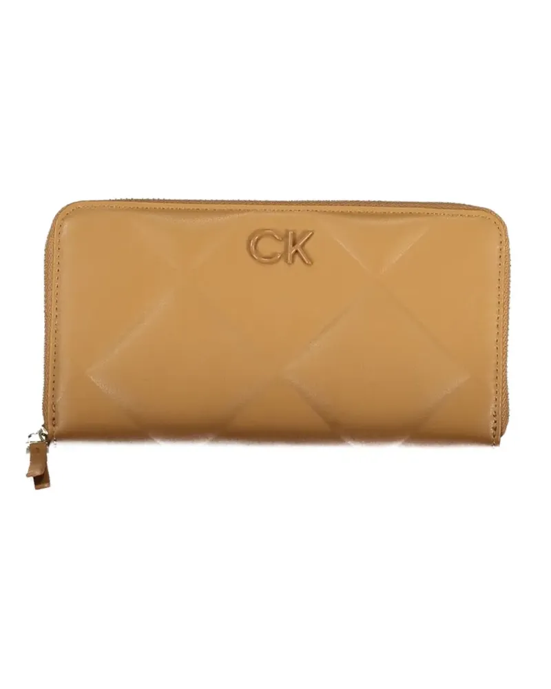 Calvin Klein quilted zip-around wallet - Nude Nude