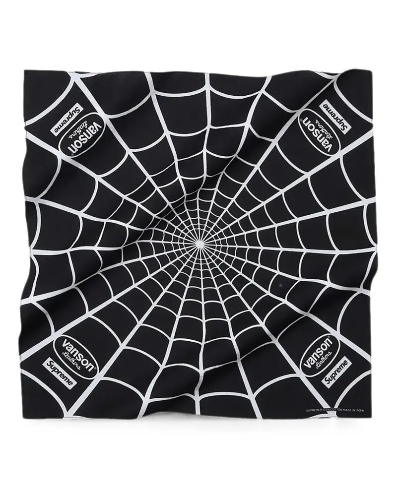 Supreme Being x Vanson Leathers® Spider-Man bandana - Schwarz Schwarz