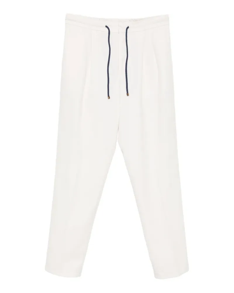 Brunello Cucinelli Hose mit Kordelzug - Weiß Weiß