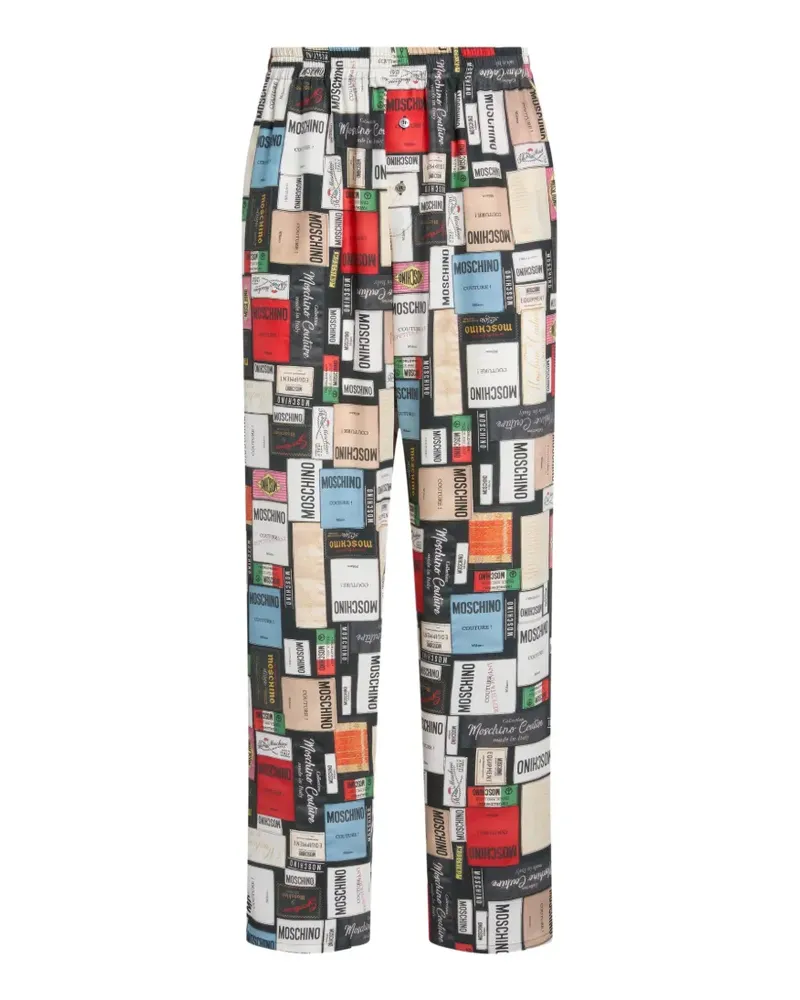 Moschino printed silk pants - Nude Nude