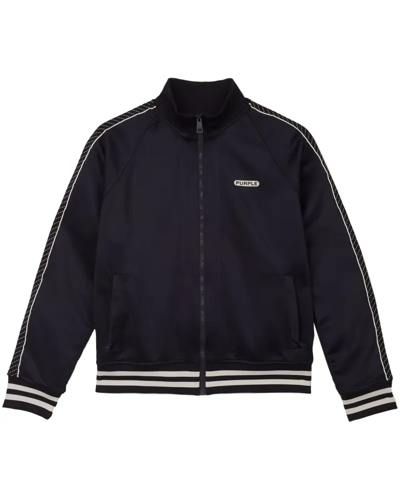 PURPLE BRAND Leichte Jacke mit Streifen - Schwarz Schwarz