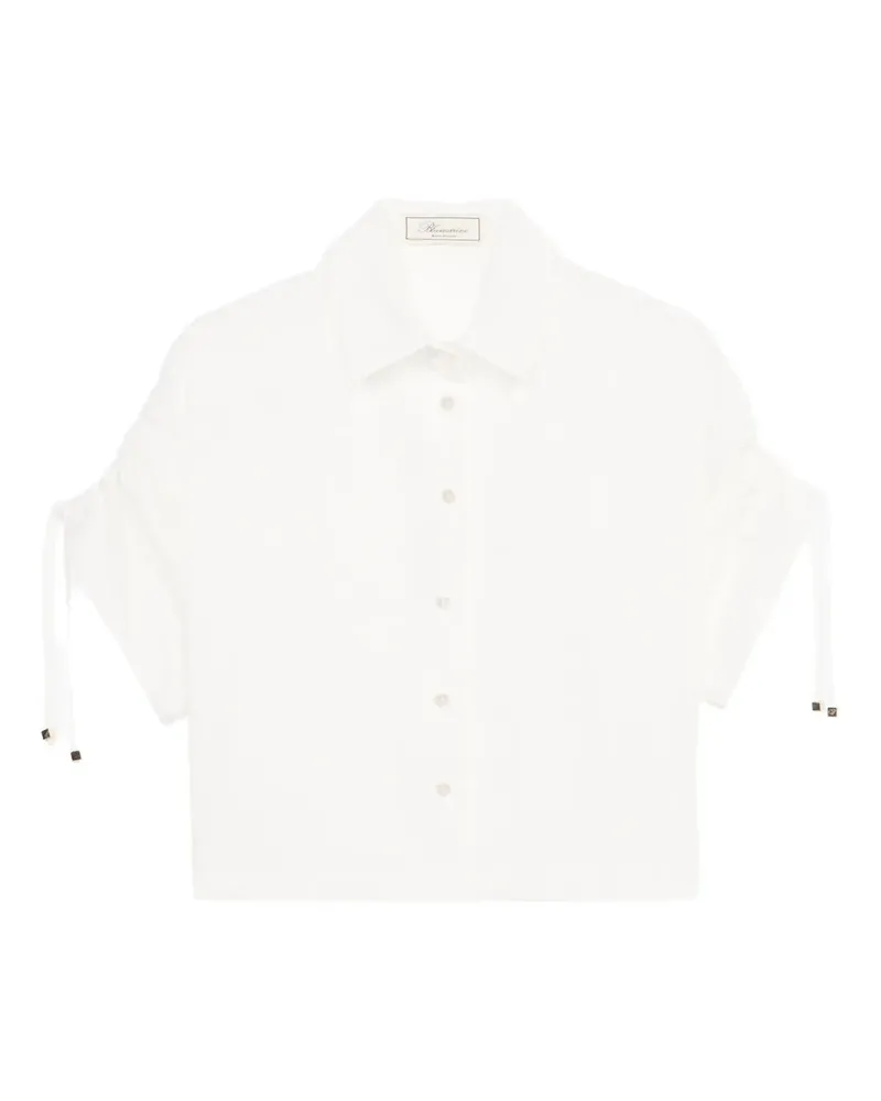 Blumarine Cropped-Hemd mit Knopfleiste - Weiß Weiß