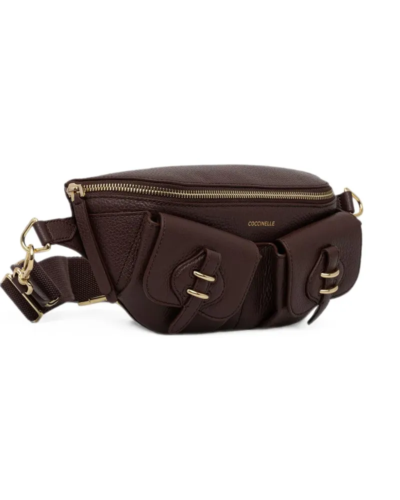 Coccinelle small  Mavery Pocket grained-leather pocke - Braun Braun